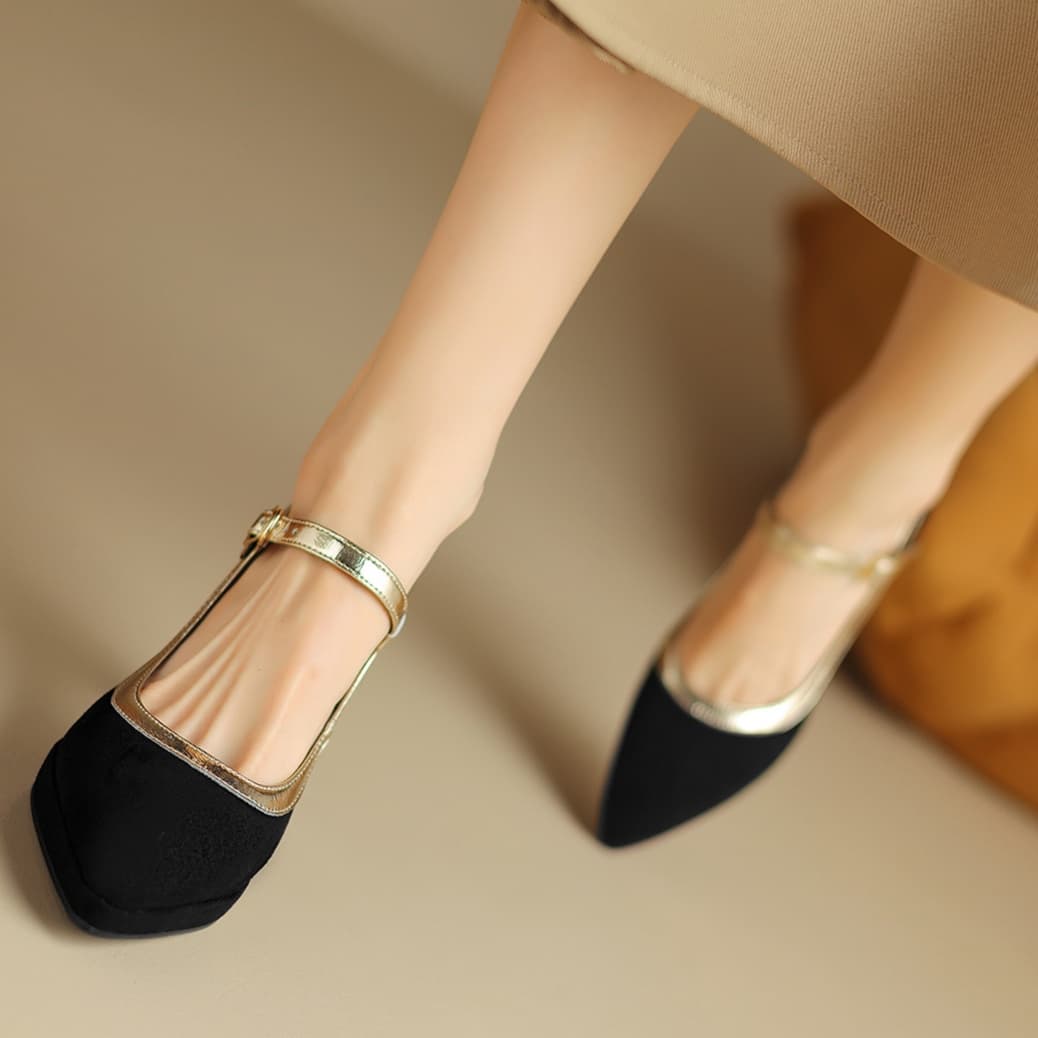 ハイヒール クラシカルストラップパンプス