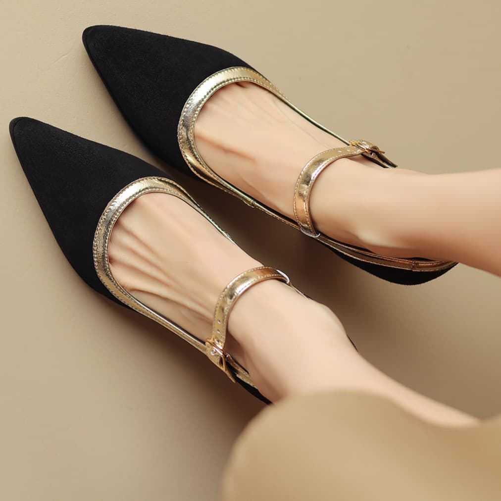 ハイヒール クラシカルストラップパンプス