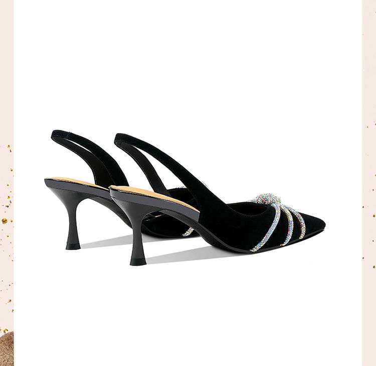 ハイヒール きらめき美姫のバックストラップパンプス