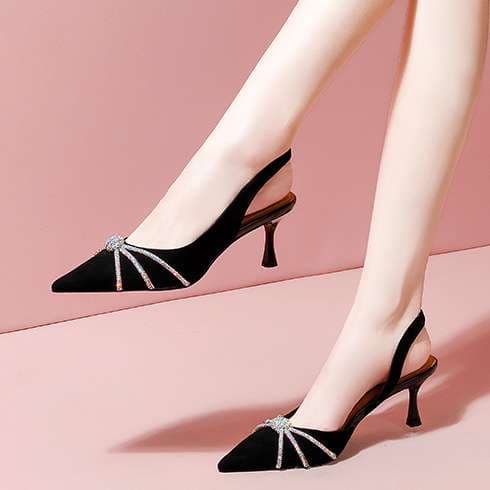 ハイヒール きらめき美姫のバックストラップパンプス