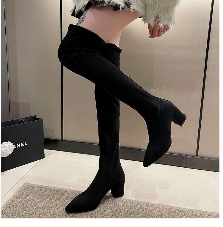 ハイヒール すらっと美脚ストレッチロングブーツ
