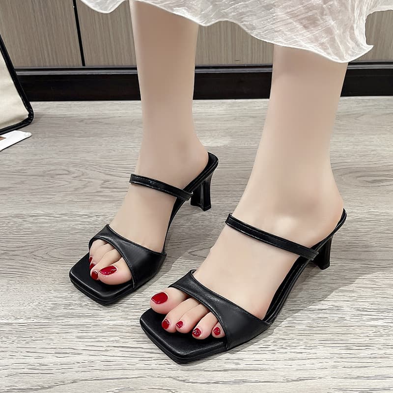 ハイヒール シンプル美脚ミュール