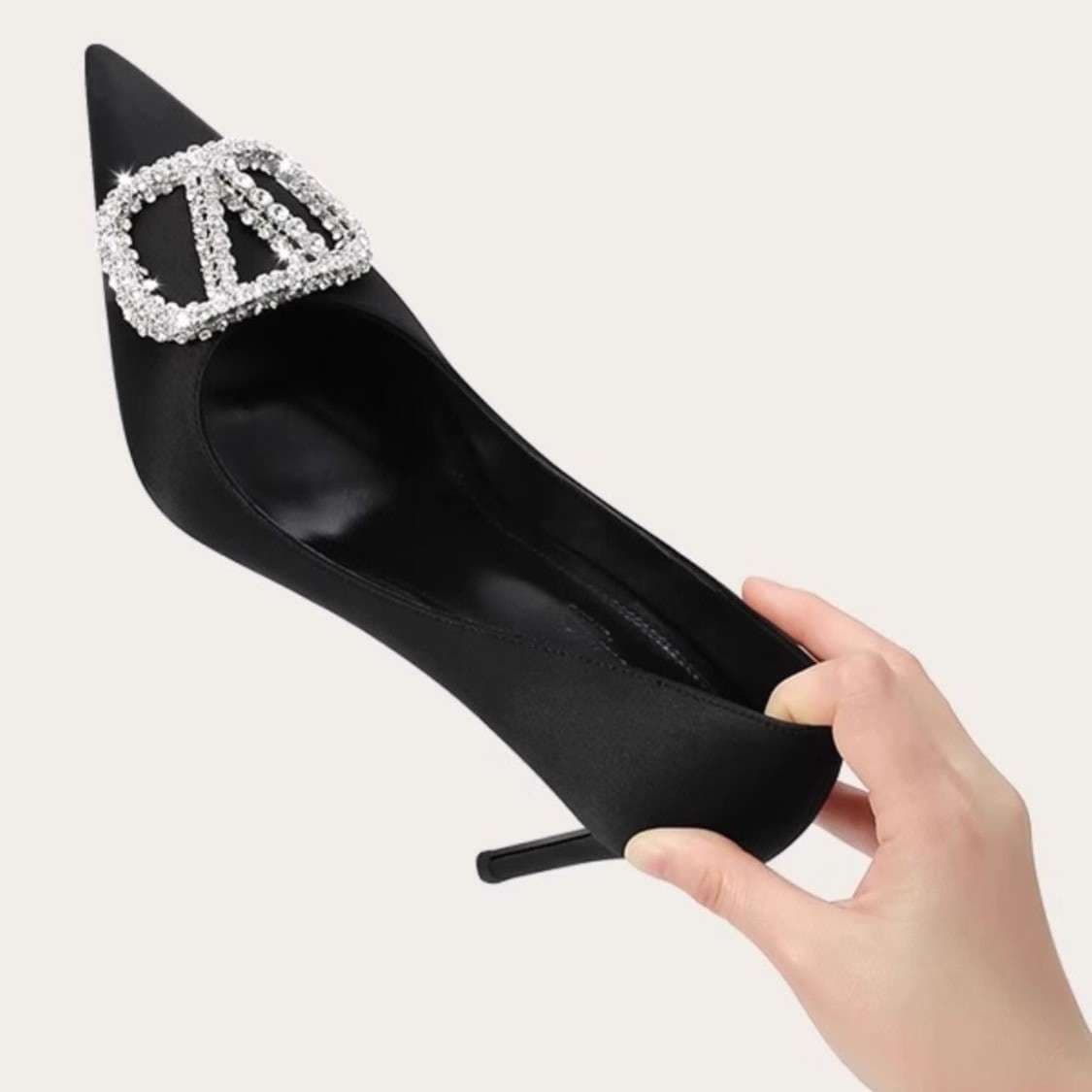 ハイヒール キラめき ジュエリー パンプス